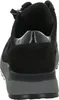 The back view of a black sneaker with a thick gray sole. Náhled obrázku produktu