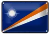 Blechschild Flagge Marshallinseln 18x12cm Retro Flag Produktbild-Vorschau 1