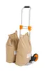 A foldable trolley with two large paper bags on it, shown against a white background. Náhled obrázku produktu