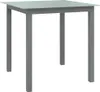 vidaXL Gartentisch Hellgrau 80x80x74 cm Aluminium und Glas Produktbild-Vorschau 5