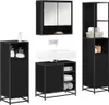 vidaXL Badezimmermöbel-Set 4 stk. Schwarz Eichen-Optik 65 x Produktbild-Vorschau 3