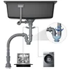 CECIPA MAX Spülbecken Schwarz Granit 60x45  Küchenspüle Produktbild-Vorschau 11
