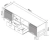 Fernsehschrank 'Kvaefjord' 160 x 40 x 52 cm Weiß/Grau Produktbild-Vorschau 7