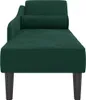 vidaXL Chaise longue avec coussin vert foncé velours Voir les images du produit 4