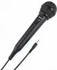 A black Hama dynamic microphone with a cable and jack plug is shown against a white background. Voir les images du produit
