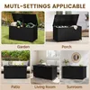 Yaheetech Polyrattan Gartenbox mit Rollen & Deckel, 650 L Produktbild-Vorschau 4