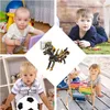 A collage of four images showing babies and toddlers playing with toys, with a central image of a transformer toy. Náhled obrázku produktu