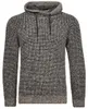 Ragman V-Ausschnitt Pullover Strick mit Kragen in braun