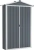 vidaXL Capanno da giardino grigio 116x45x175 cm Acciaio Anteprima dell’immagine prodotto 1
