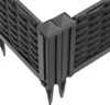 A close-up view of the corner of a black plastic raised garden bed. Produktbild-Vorschau