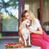Relaxdays Fußmatte Kokos, Türvorleger mit Blütenmotiv, Produktbild-Vorschau 3