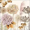 Tovaglioli di carta 33x33cm a 3 strati con fiori secchi e Anteprima dell’immagine prodotto 1