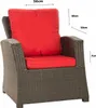 1 x Gartenkissen fur polyratanen Sitzkissen 56x52x7+56x50 Produktbild-Vorschau 3