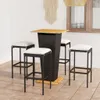 The Living Store 5-tlg. Gartenbar-Set mit Kissen Poly Produktbild-Vorschau 2