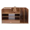4 Schichten Schreibtisch Organizer Holz mit Schubladen Produktbild-Vorschau 3