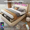 MODFU Lit Coffre 140x200 cm - Lit Double Capitonné avec LED Voir les images du produit 5