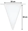 Chaîne de fanions PE 20x30cm L : 10m | Blanc Voir les images du produit 3
