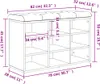 Panca per scarpe in cemento grigio 82x32x50 cm materiale in Anteprima dell’immagine prodotto 12