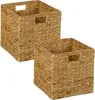 Relaxdays Aufbewahrungskorb, 2er Set, Wasserhyazinthe, Produktbild-Vorschau 1
