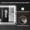 Specchio da bagno a LED HOMCOM, pannello antiappannamento, Anteprima dell’immagine prodotto 9