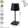 Tischleuchte mit Touchfunktion Warmweiß USB Nachttischlampe Produktbild-Vorschau 2