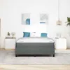 vidaXL Boxspringbett Dunkelgrau 160 x 200 cm Stoff Produktbild-Vorschau 3