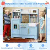 Dětská kuchyňka COSTWAY s příslušenstvím, dřevěná kuchyňka Náhled obrázku produktu 9
