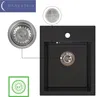 Granitspüle Küchenspüle 40x50 - Schwarz Einbauspüle Produktbild-Vorschau 4