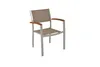 A single outdoor chair on a white background. Produktbild-Vorschau
