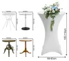 Peviasot 10er Set Stehtischhusse Stretch Weiß – Elastische Produktbild-Vorschau 2