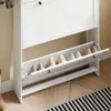 SoBuy Mobile Scarpiera con ante a ribalta Bianco Scandinavo Anteprima dell’immagine prodotto 4