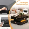 STILVORA 65 x 65 x 38.5 cm Couchtisch anhebbarer Produktbild-Vorschau 5