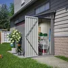 GIHAUVIA Metall Gerätehaus Pultdach Fundament Produktbild-Vorschau 1
