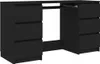Scrivania nera 140x50x77 cm in materiale ligneo Anteprima dell’immagine prodotto 2