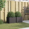 vidaXL Fioriera 2 pezzi nera 32x30x29 cm in acciaio Anteprima dell’immagine prodotto 3