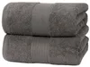 Badetuch 2er Set, Baumwolle, 100x150 cm, grau Produktbild-Vorschau 1