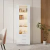 Hochglanzvitrine 60x35x180cm Weiss LED-Beleuchtung 3 Produktbild-Vorschau 3