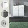 Ice meuble sous lavabo avec lavabo 2 portes blanc brillant, Voir les images du produit 8