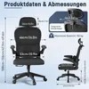 LZQ Ergonomická kancelářská židle, nosnost 150 kg, Náhled obrázku produktu 2
