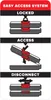 An instructional diagram showing how to use an easy access system for a tool organizer. Anteprima dell’immagine prodotto