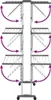 A 3-tier drying rack with wheels, shown from the front. Anteprima dell’immagine prodotto