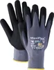 A pair of black and gray work gloves with yellow trim on a white background. Produktbild-Vorschau