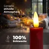 Stabkerzen LED mit Timer ROT 2er indoor mit Timer Funktion Produktbild-Vorschau 3