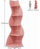 Eckregal 5 Stufen 178 cm Rosa Organizer Bücherregal Produktbild-Vorschau 3