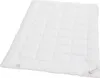 A white quilted comforter is shown laid out on a white background. Produktbild-Vorschau