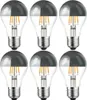 6 x LED Filament Kopfspiegel Silber Birnenform 8W = 60W E27 Produktbild-Vorschau 1