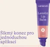 A close-up shot of a purple and pink lip balm tube with text on the left side of the image. Produktbild-Vorschau