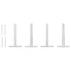 Four metal shelf brackets and four nails are arranged on a white background. Náhled obrázku produktu