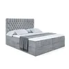 A bed with a headboard, mattress, and pillows, set against a white background. Produktbild-Vorschau