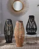 BELIANI Laterne Braun 72 cm mit Windlicht aus Glas für den Produktbild-Vorschau 2